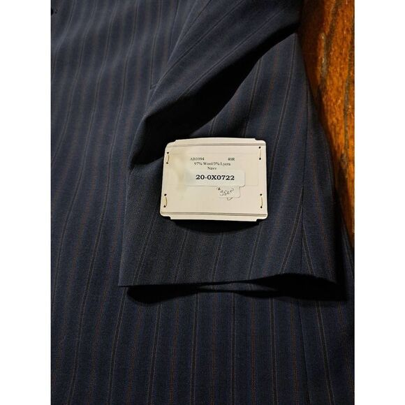 New 40R Tupelo Sample Shop Blue Orange Wool Suit Sports Coat Jacket Blazer NWT - Picture 2 of 6
